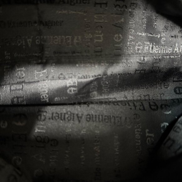 Etienne Aigner Black Shoulder Bag With Leather Accents & Silver Hardware - Picture 5 of 6